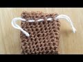 Simple Drawstring Crochet Bag - Gift Sack - Device Pouch, etc. - Any Size - EASY! Simple Drawstring Crochet Bag - Gift Sack - Device Pouch, etc. - Any Size - EASY!