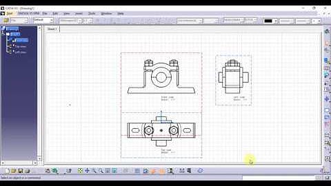 Catia Tutorial in Tamil 131 : First Config| Wizard | Views | Drafting