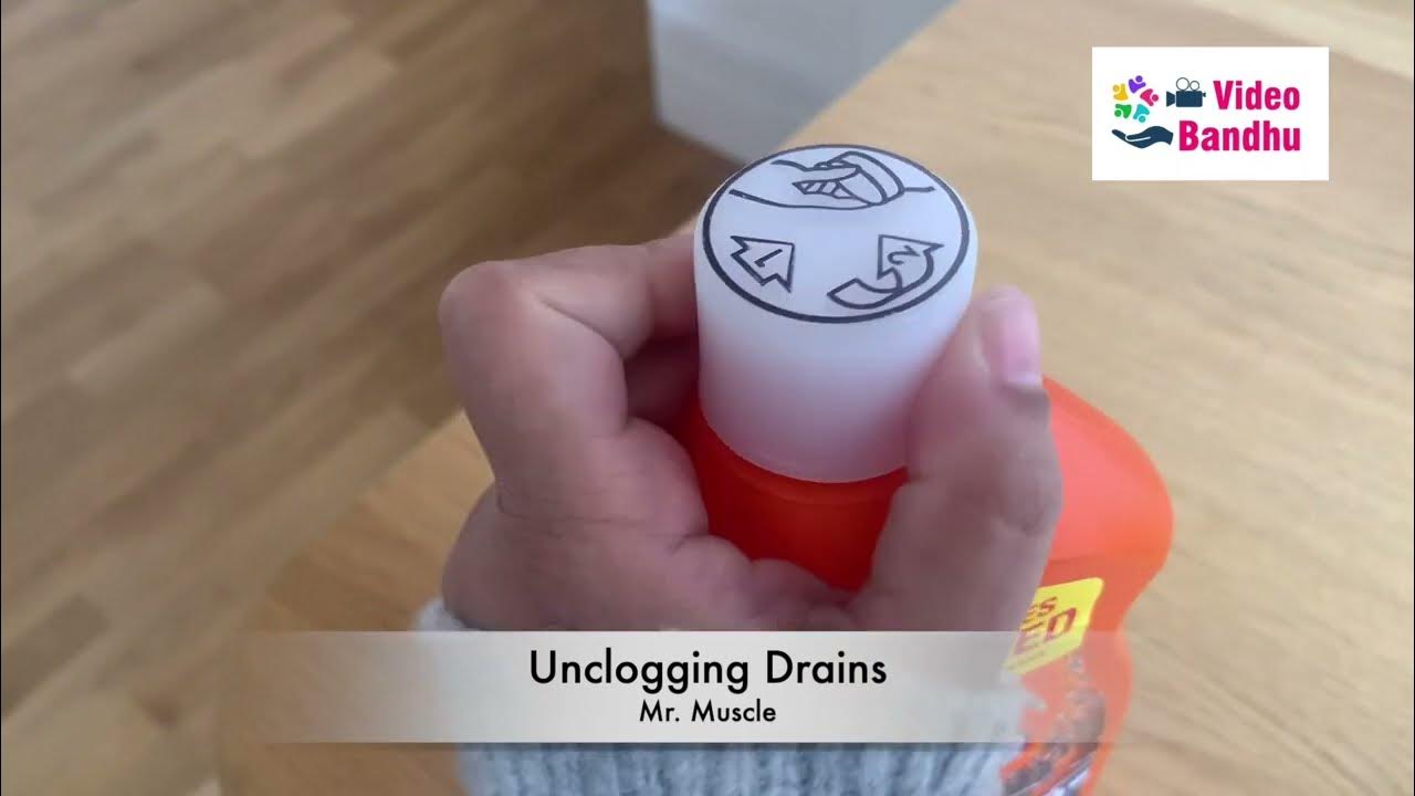 HOW TO USE MR.MUSCLE FOR UNCLOGGINGOPEN LID OF MR. MUSCLE BLOCKAGE