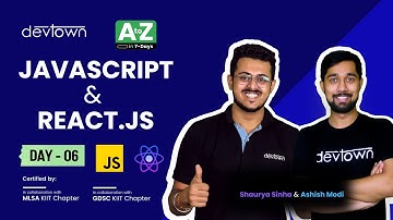 [LIVE] DAY 06 - JavaScript & react.js | COMPLETE in 7 - Days