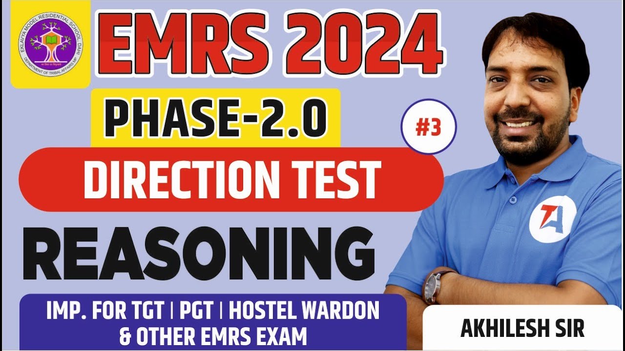 EMRS New Vacancy 2024 | EMRS 2024 Reasoning | Direction Test | EMRS 2024 Preparation | Part 3