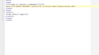 How to redirect a webpage using meta tag in HTML