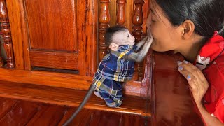 Cute Baby Boy Tobai Sweet Playing With Her Mom