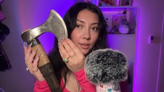 ASMR with an axe! Energy rain with NO plucking, lots of tapping and scratching ✨ Bella's custom vid