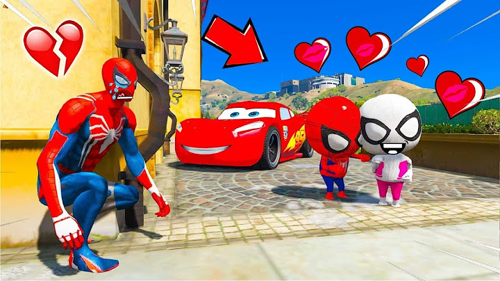 SPIDER-MAN SPY ON BABY SPIDER DATING GWEN WITH MCQUEEN! 😱💔🚗 | GTA 5 MOVIE