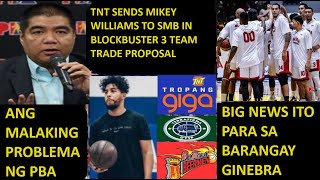 TNT SENDS MIKEY WILLIAMS TO SMB BLOCKBUSTER TRADE | PBA MAY MALAKING PROBLEMA| GINEBRA BIG NEWS