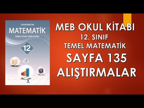 12  SINIF OKUL TEMEL MATEMATİK KİTABI SAYFA 135 SİLİNDİR ALIŞTIRMALARI