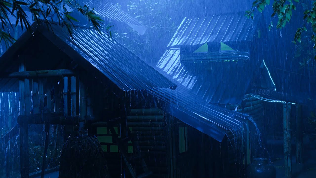 Rain on a Tin Roof for Sleeping 24/7 – Calming Metal Roof Rain Sounds for Sleep
