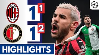 Ac Milan Vs Feyenoord 1 1 All Goals Highlights Uefa Champions League 24