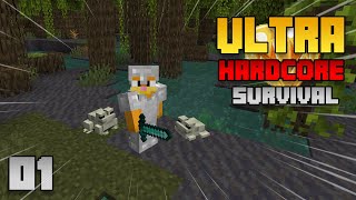 Starting ULTRA HARDCORE Survival In Minecraft 1.19 The Wild Update (Episode 1)