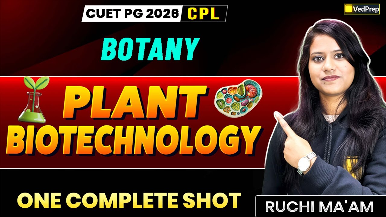 CUET PG 2026 Botany | Plant Biotechnology | One Shot | Botany | CPL Series | VedPrep Biology