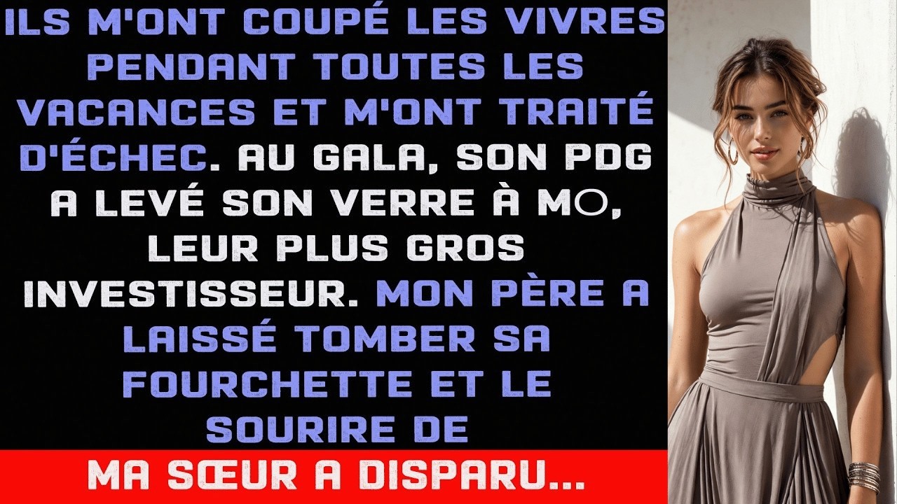 Chaque année, la même scène au gala du Hudson Art Center : mon frère Evan au centre, mes parents qui rayonnent, et moi qui reste dans l’ombre à sourire poliment. Ce samedi-là, les projecteurs ont...