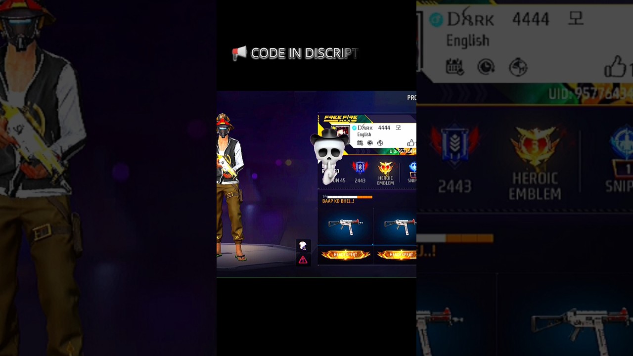 How to add smoking bio code in ff  I'd 🚬 