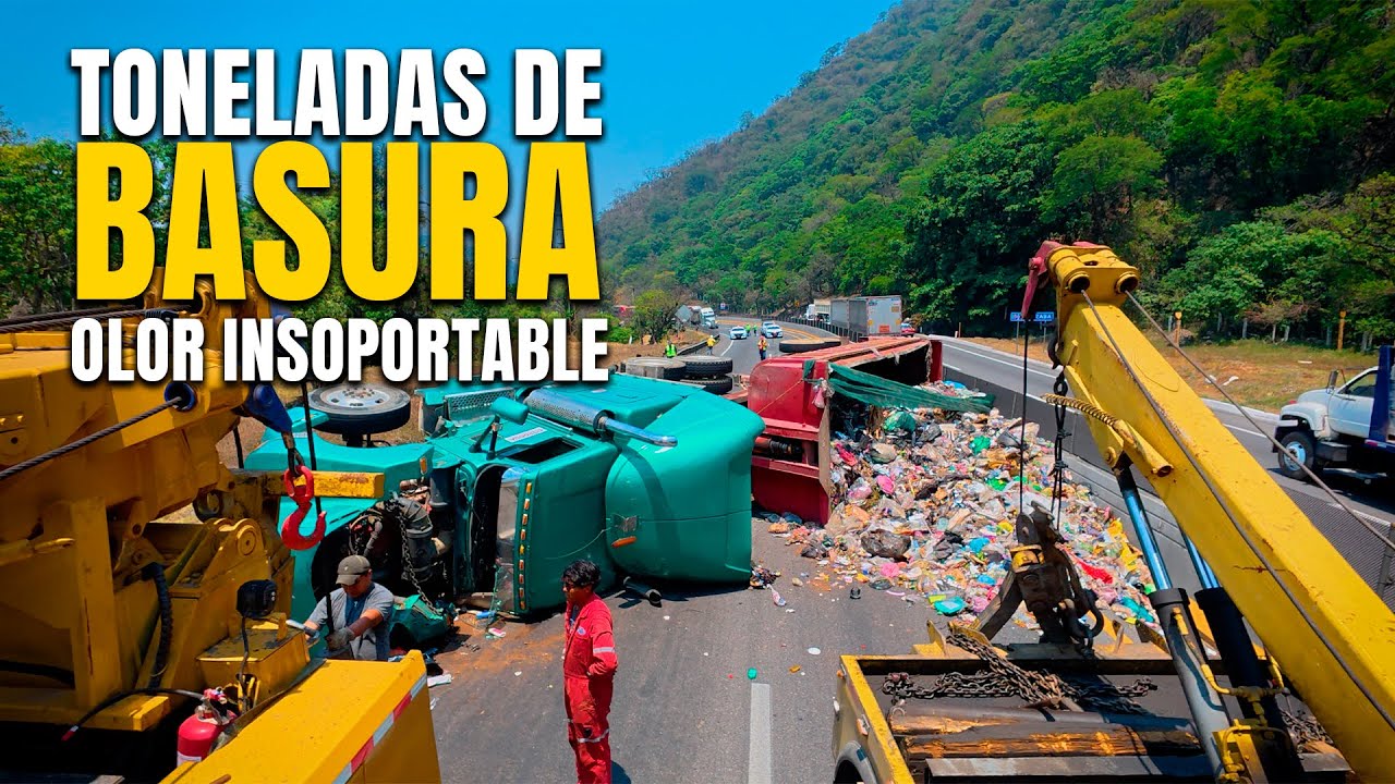 😱 Toneladas de basura sobre la autopista… y solo Grúas Grisa pudo resolverlo