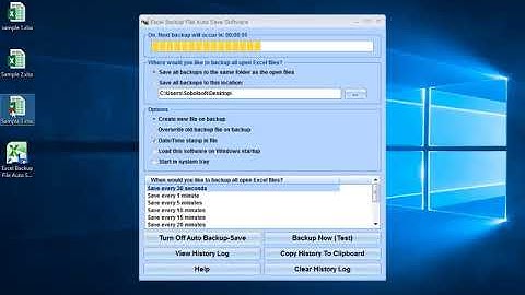 How To Use Excel Backup File Auto Save Software