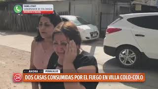 Declaran alerta roja comunal por incendio forestal en comuna de Peralillo: 2 viviendas consumidas