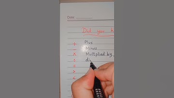 Did you know these mathematical expressions?*equals