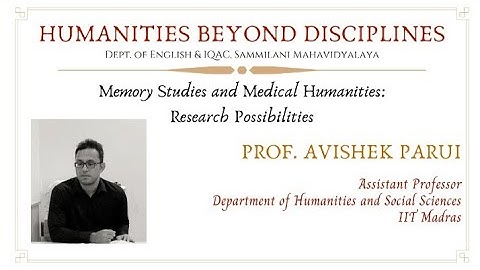 "Memory Studies and Medical Humanities: Research Possibilities"