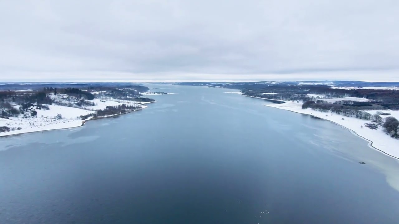 Tur med DJI Neo2 Januar 2026 sne og sol