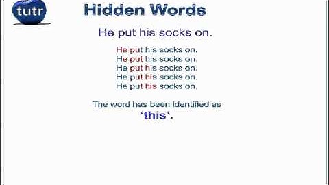 11 Plus Verbal Reasoning Exam Practice Questions - Hidden Words