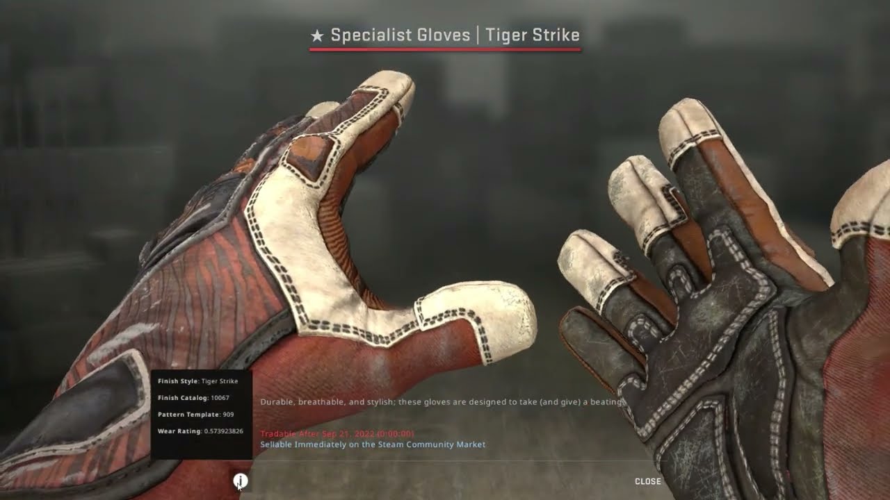 Specialist Gloves Tiger Strike BattleScarred(BS) YouTube
