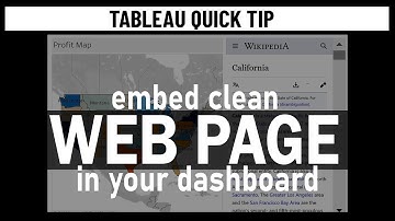 Tableau Quick Tip - Embed clean web pages and pass values to URL action in your dashboard