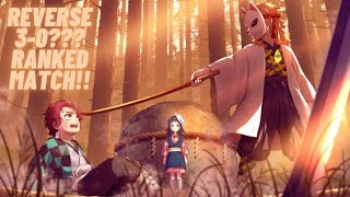 Ahh The Classic Reverse 3-0...(Ranked match)| Demon Slayer hinokami Chronicles