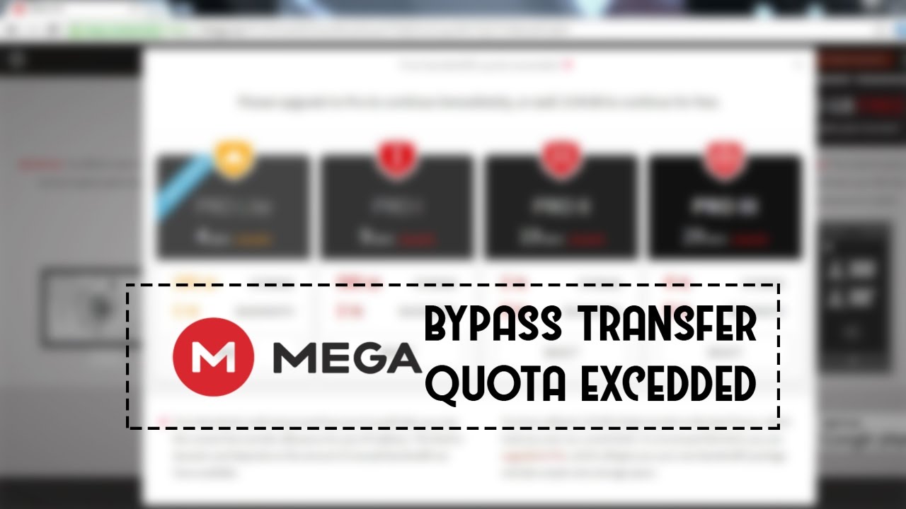 Mega transfer quota bypass