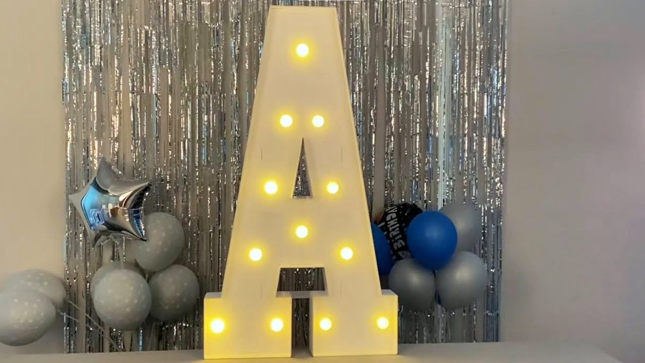4FT Marquee Light Up Letter A Instruction