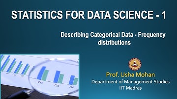 Lecture 2.1 - Describing Categorical Data - Frequency distributions