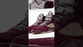 NIKE AIR JORDAN 5 RETRO BURGUNDY DEEP BURGUNDY/FLINT GREY-SILVER/#DZ4131-600