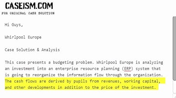 Whirlpool Europe Case Solution & Analysis Caseism.com