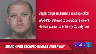 Manhunt underway for violent escaped inmate
