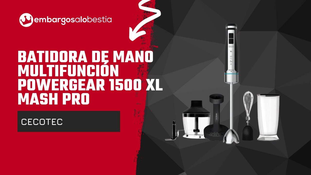 Batidora de Mano Cecotec PowerGear 1500 XL Mash Pro. 1500 W