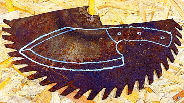 Knife Making - Cleaver From A Rusty Circular Saw Blade