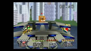 super smash bros remix 1.5.0 bowser vs ganondorf vs wolf vs king dedede (villain fight)