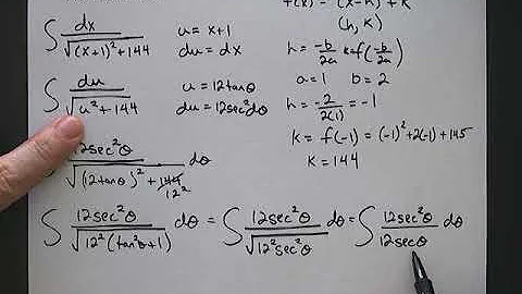 Calculus: Trig Substitution With Completing the Square and U-Substitution
