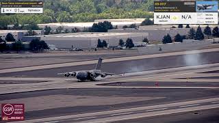 BLUES45 C-17 Globemaster III Lands at KRNO Before Storms