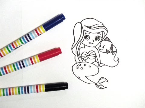 アリエルの描き方 リトルマーメイド ディズニーキャラクター How To Draw Ariel 그림 Youtube