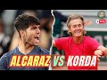 Sebastian korda vs carlos alcaraz french open 2024 live   tennis roland garros 