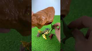 ASMR Jurassic World T-rex Surprise Head #toys #jurassicworld #asmr #shorts