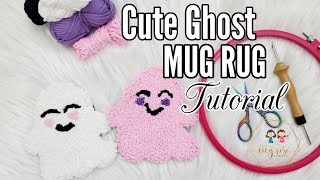 Creating A Beginner-friendly Punch Needle Ghost Coaster: Diy Mug Rug Tutorial