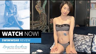 Vonny Lang : Wolf and Whistle eyelet bandeau bikini top and eyelet hipster bikini brief [PREVIEW]