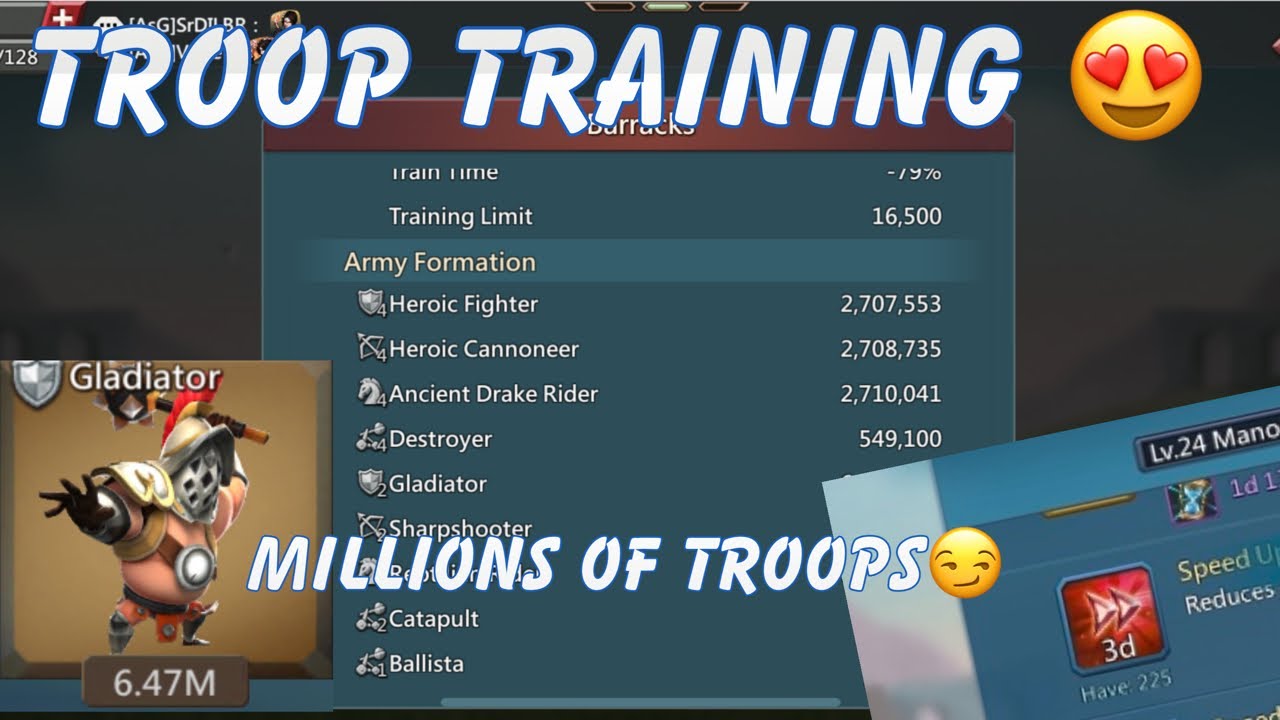 TRAINING MILLIONS OF TROOPS| LORDS MOBILE 👀