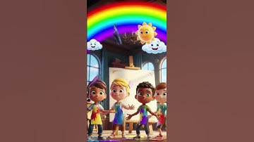 Splash the red then blue and green watch the rainbow 🌈 paint 🎨 the 🎬 scene