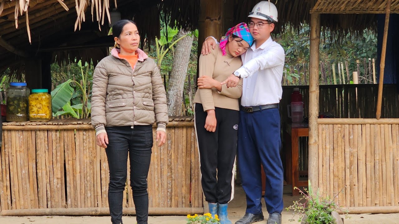 17-year-old girl harvests radishes and installs electricity in a bamboo house. cruel mother-in-law
