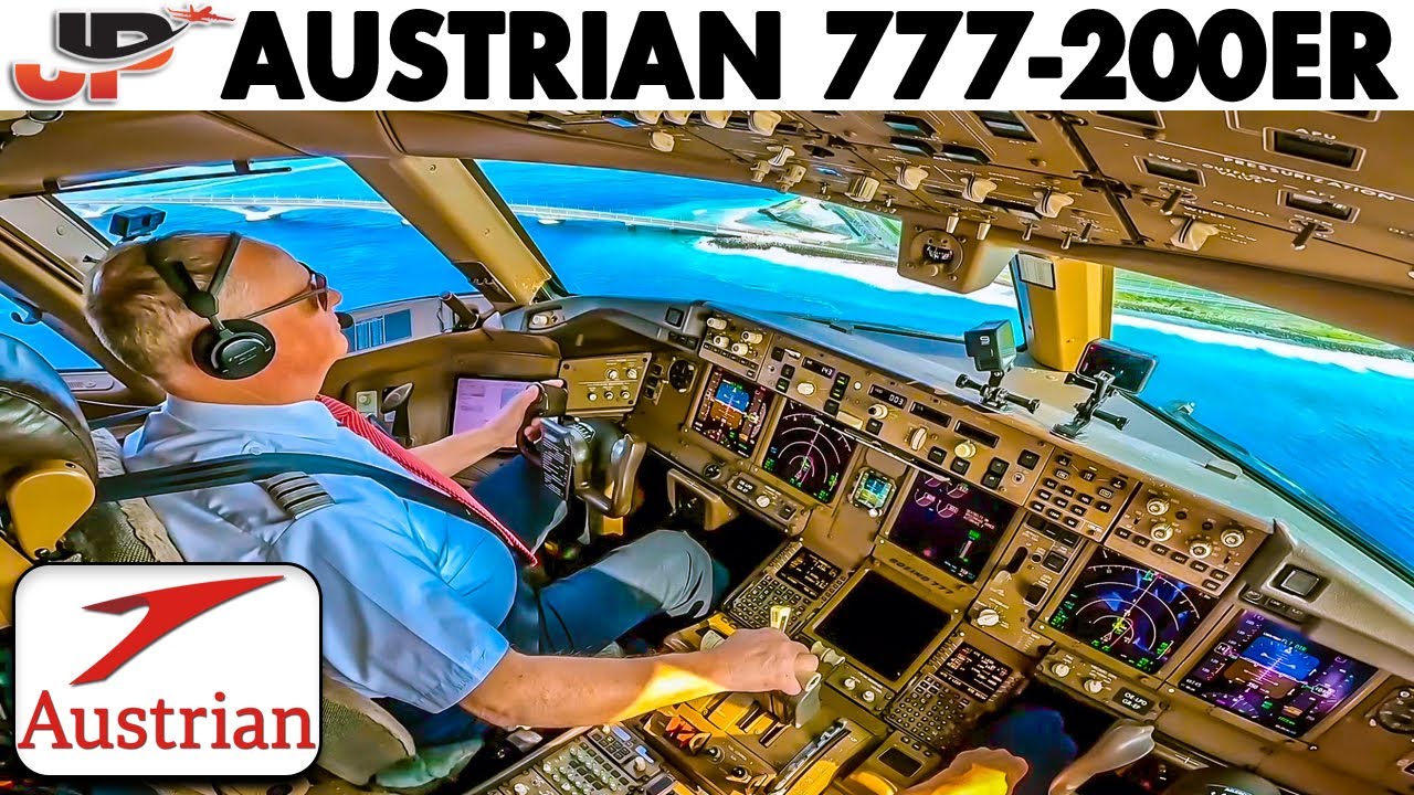 オーストリア航空のボーイング777のコックピット | ウィーンからドバイ