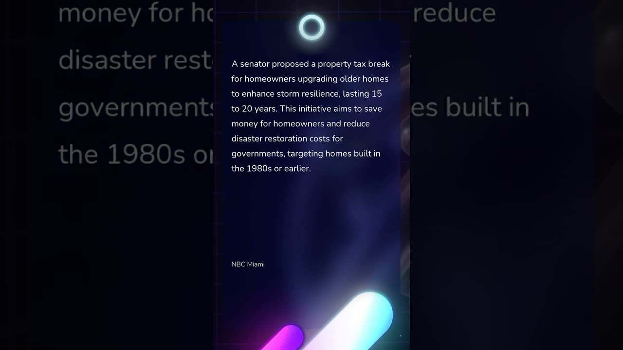 Florida state senator proposes new tax break for home hardening