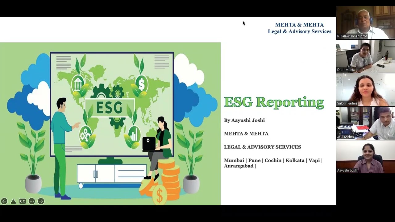 Webinar on ESG Reporting | Mehta & Mehta | Presented by Ms Aayushi Joshi