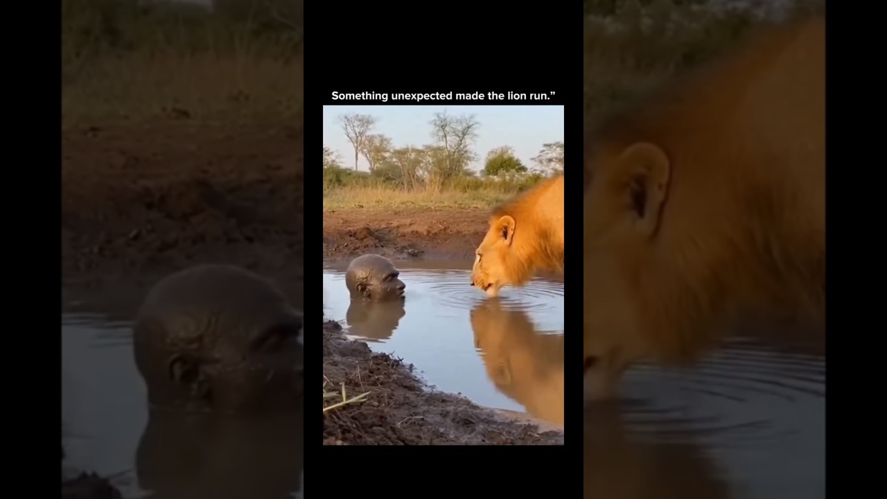 Something Unexpected made Lion Run 